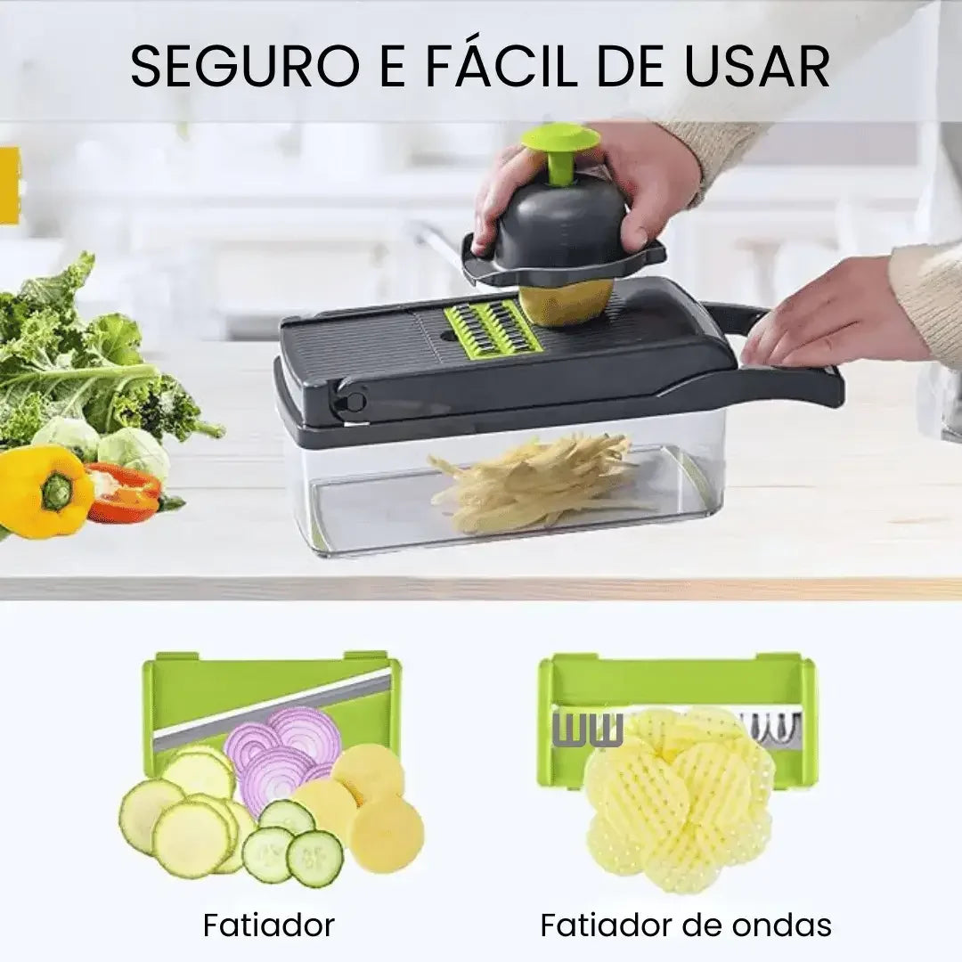 Cortador e Fatiador de Legumes Multifuncional 16 em 1