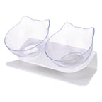 Tigela Elevada Transparente e Antiderrapante para Gatos