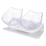 Tigela Elevada Transparente e Antiderrapante para Gatos