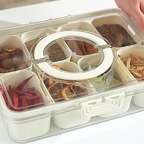Organizador de Alimento Acrílico Com 8 Divisórias Para Frutas Legumes e Petiscos Transparente
