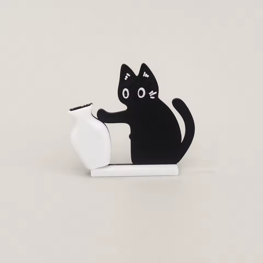 Decoração Gatinho com Porta Bigodes