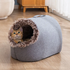 Casinha Felpuda de Pelúcia para Gatos
