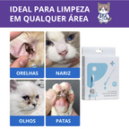 Cotonetes Úmidos para Limpeza de Gatos