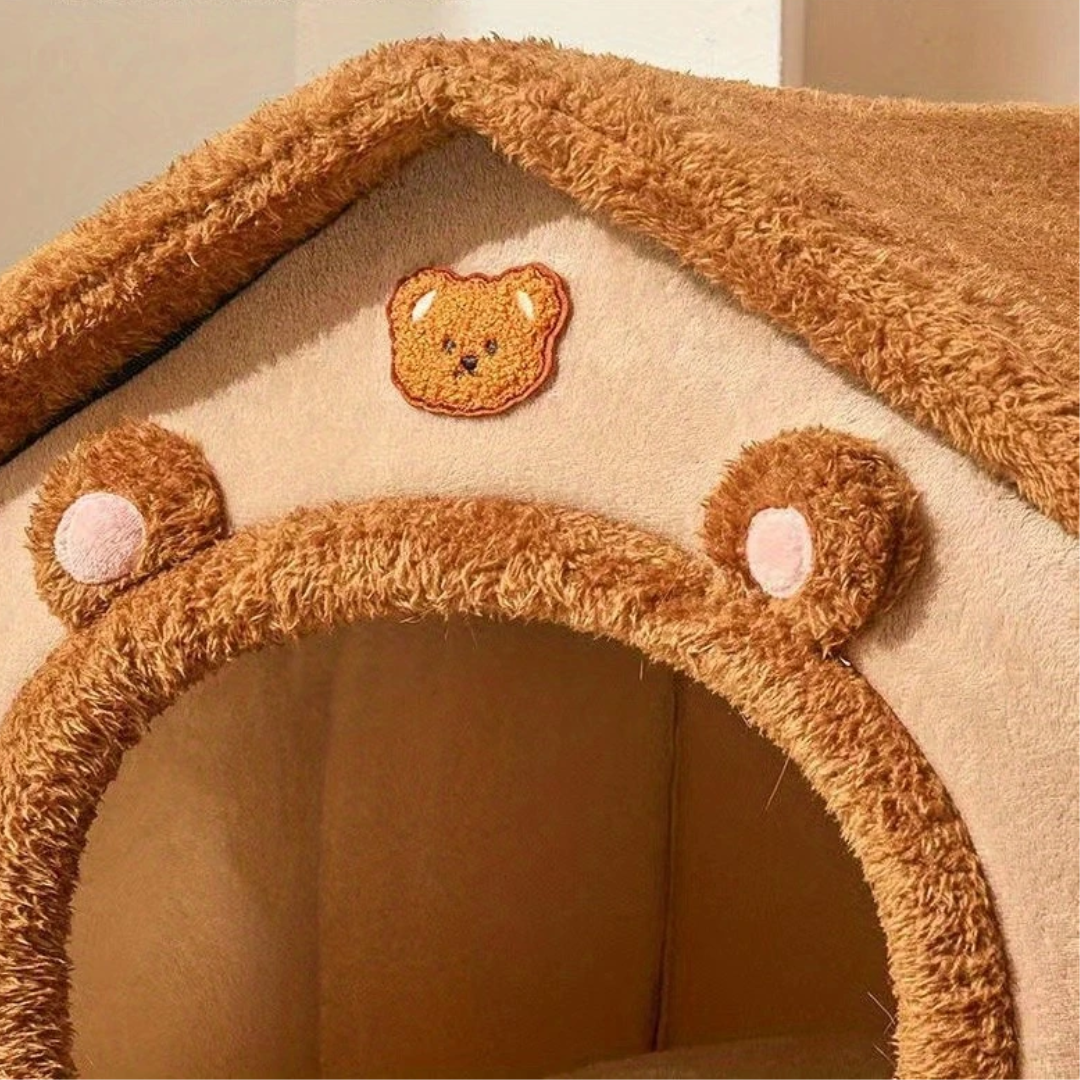 Casa Ursinho Desmontável para Gatos