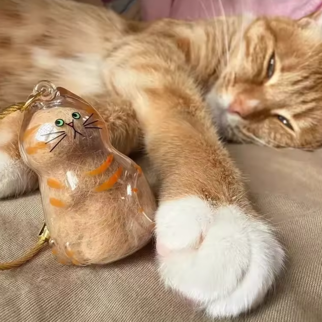 Chaveiro de Acrílico para Pelos de Gatos
