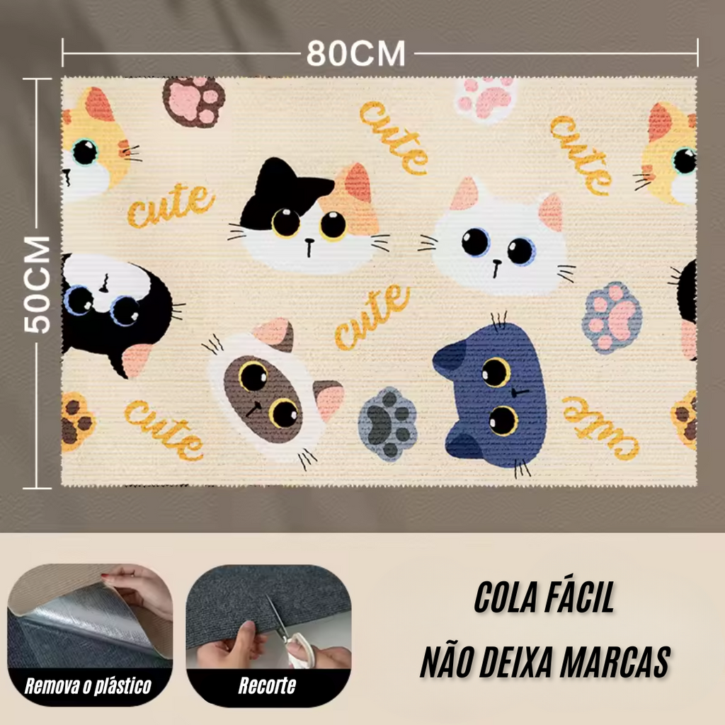 Carpete Adesivo (com Estampa) para Unha de Gatos