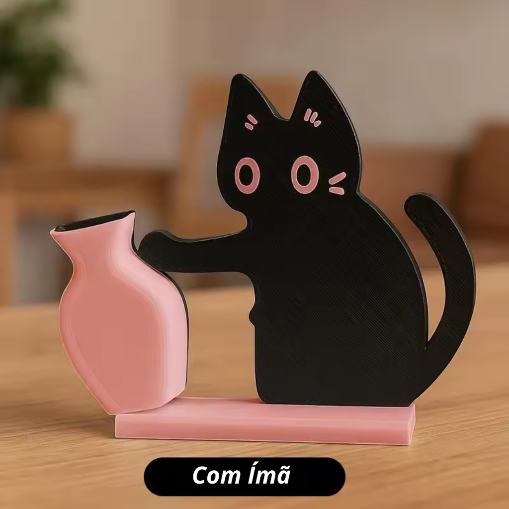 Decoração Gatinho com Porta Bigodes