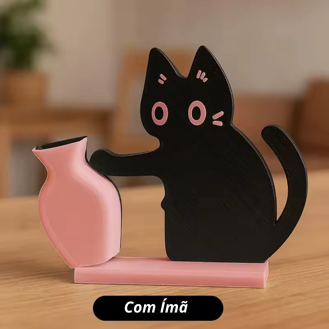 Decoração Gatinho com Porta Bigodes