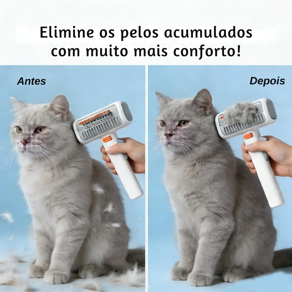 Escova com Botão para Remoção de Pelos