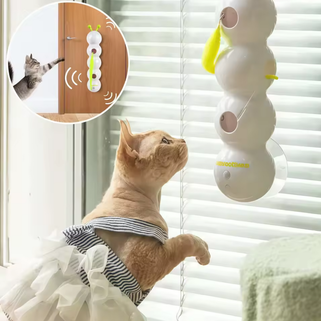 Brinquedo Elétrico Lagarta Interativa para Gatos