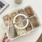 Organizador de Alimento Acrílico Com 8 Divisórias Para Frutas Legumes e Petiscos Transparente