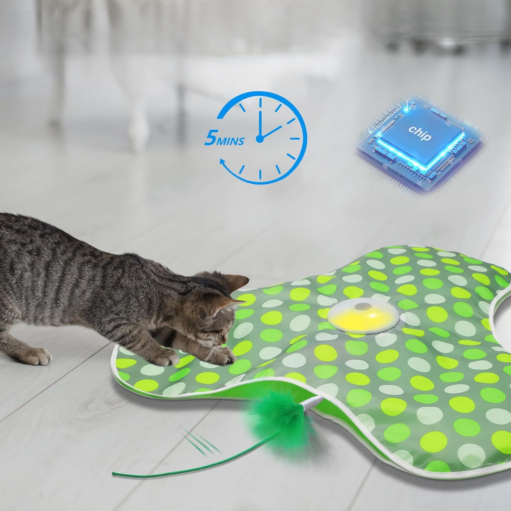 Brinquedo Tapete Elétrico de Caça para Gatos