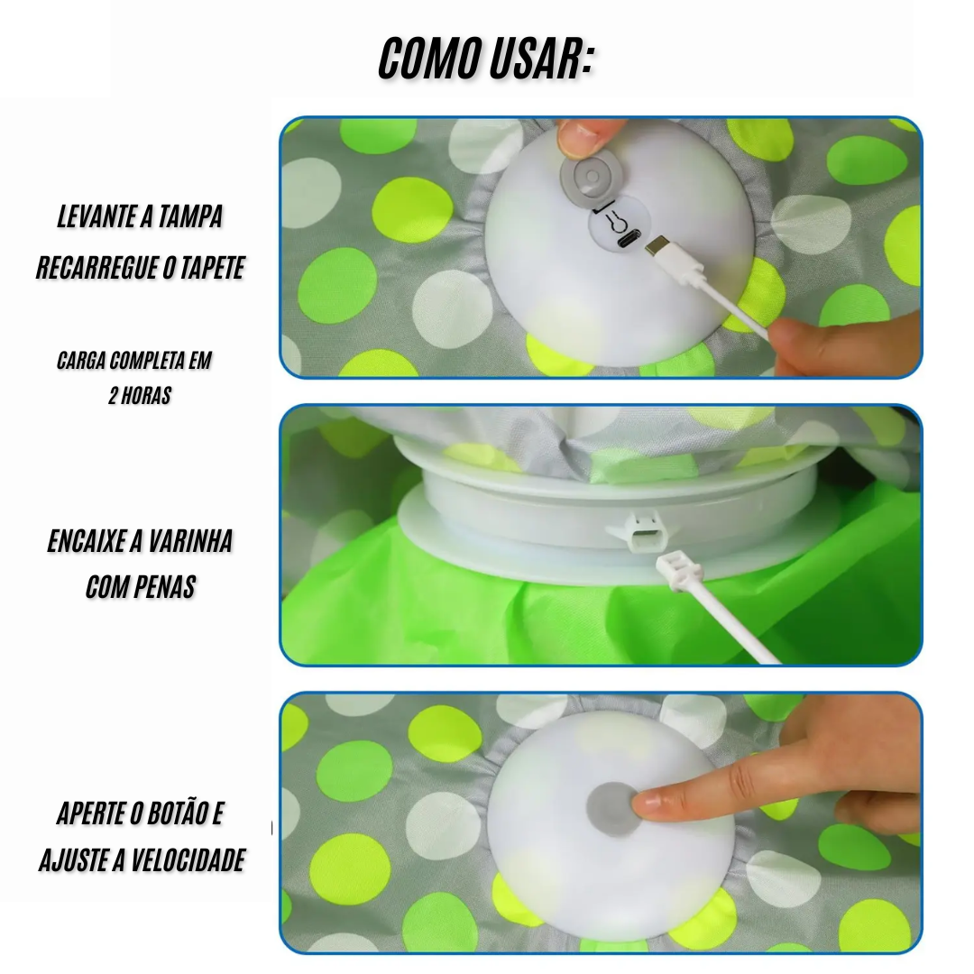 Brinquedo Tapete Elétrico de Caça para Gatos