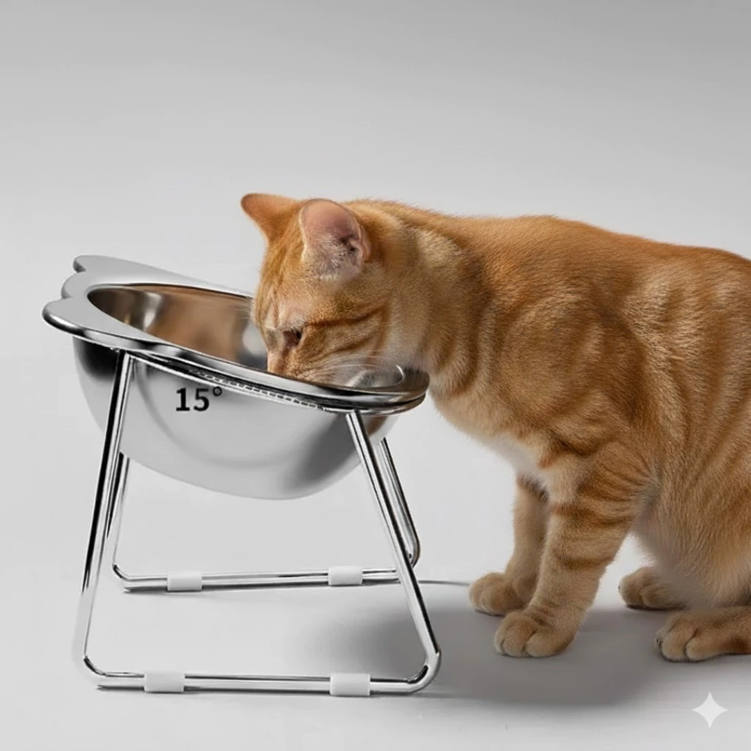 Tigela Ergonômica com Orelhinhas para Gatos