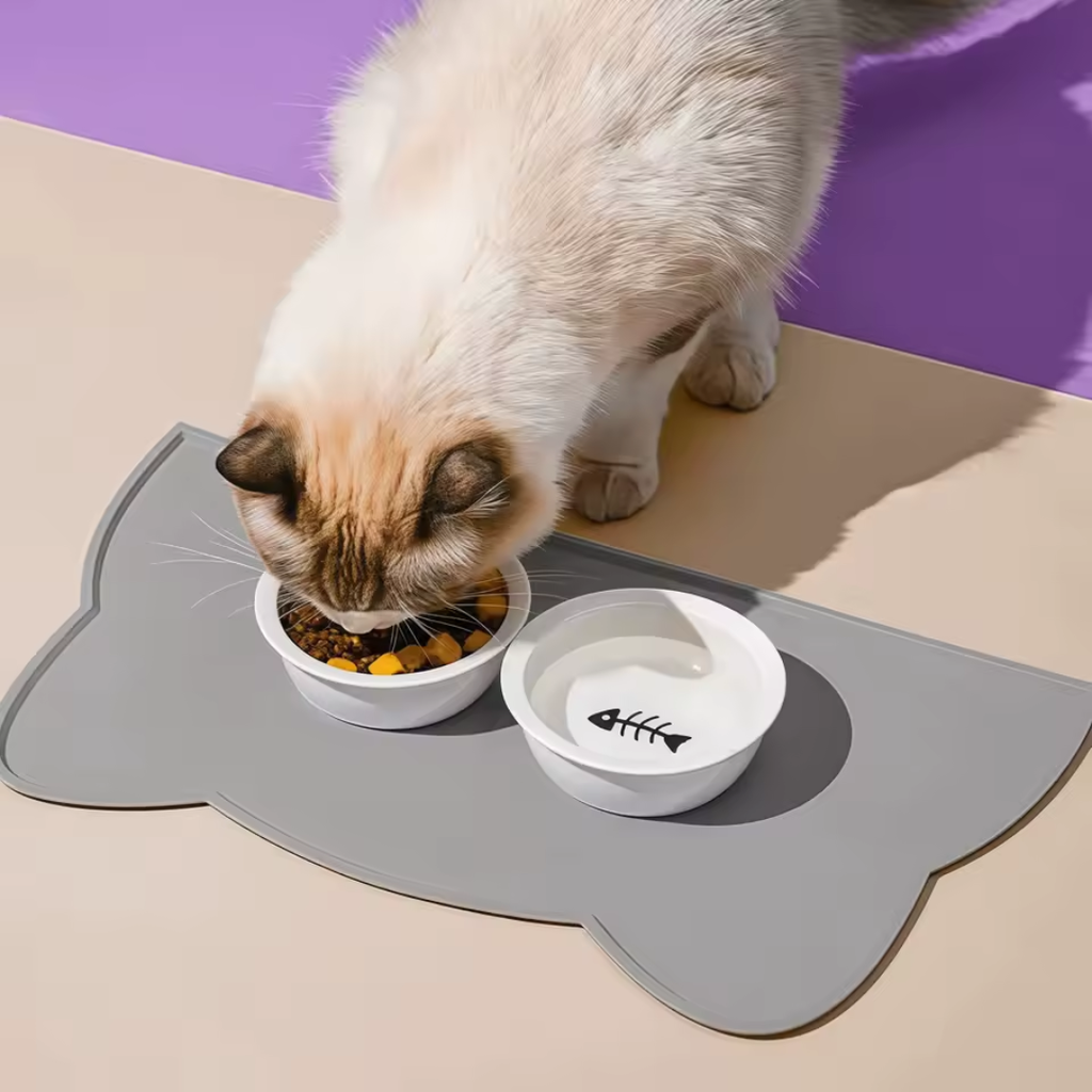 Base Antisujeira de Silicone para Gatos